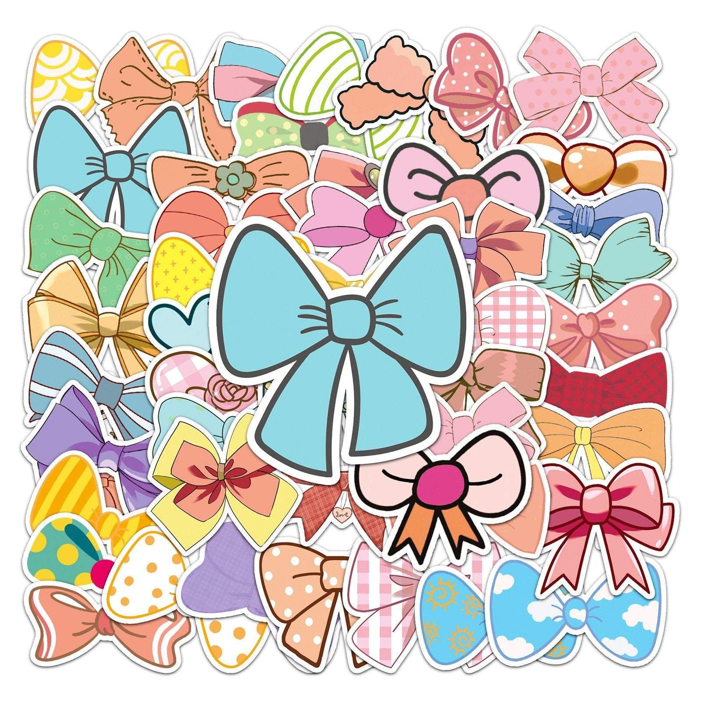 50pcs Bow Graffiti Stickers