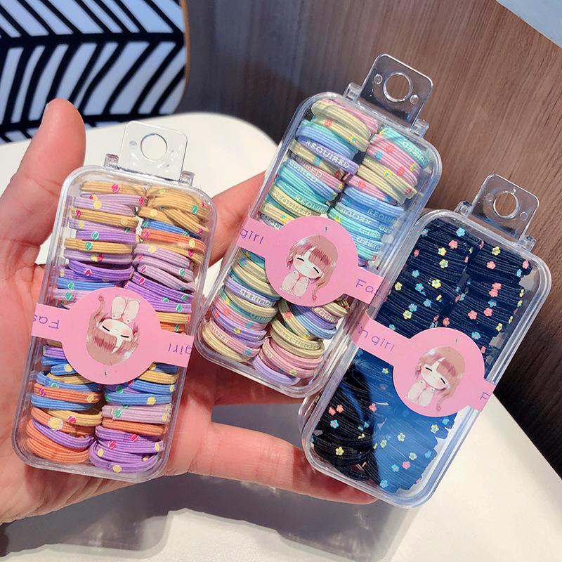 60 Boxed Children's Hair Band Leather Strap Leather Case