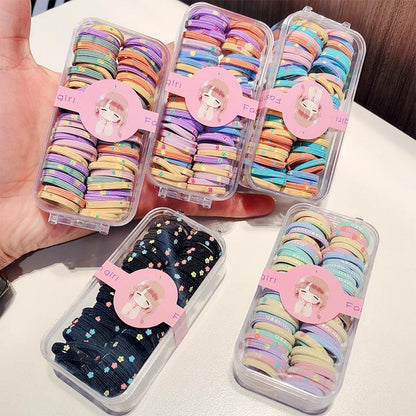 60 Boxed Children's Hair Band Leather Strap Leather Case