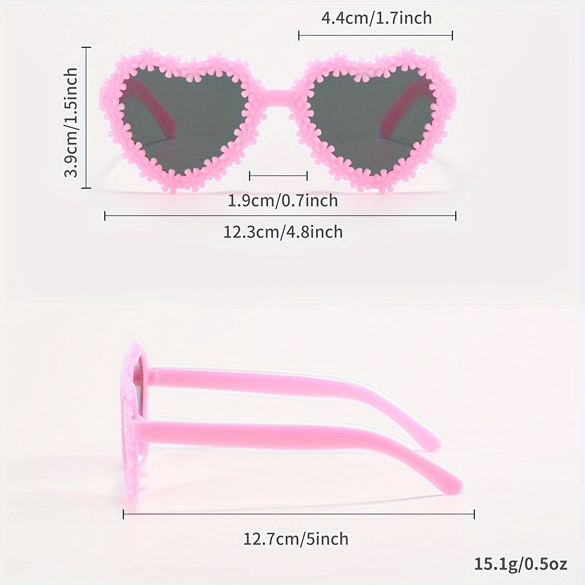 6pairs Sweet Lovely Flower Heart Frame Fashion Glasses Set