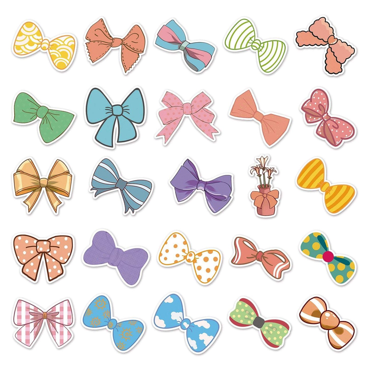 50pcs Bow Graffiti Stickers