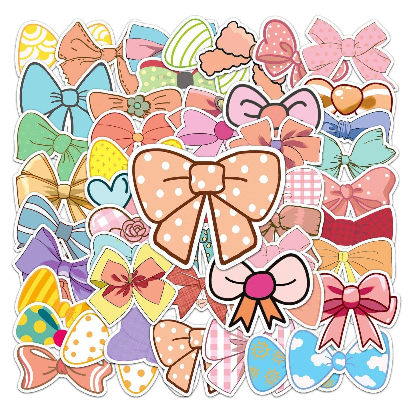 50pcs Bow Graffiti Stickers