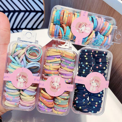 60 Boxed Children's Hair Band Leather Strap Leather Case