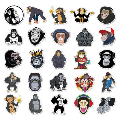 50 Non-repeating Orangutan Waterproof Graffiti Stickers