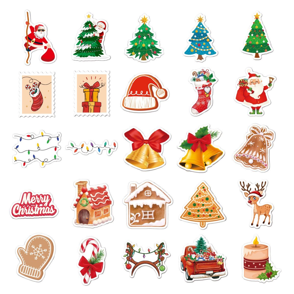 50pcs/set Christmas Sticker Party Decoration Sticker