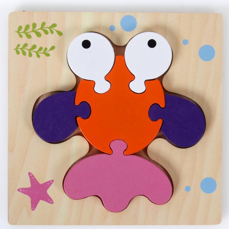 Wooden 3d Three-dimensional Buckle Jigsaw Puzzle for Children