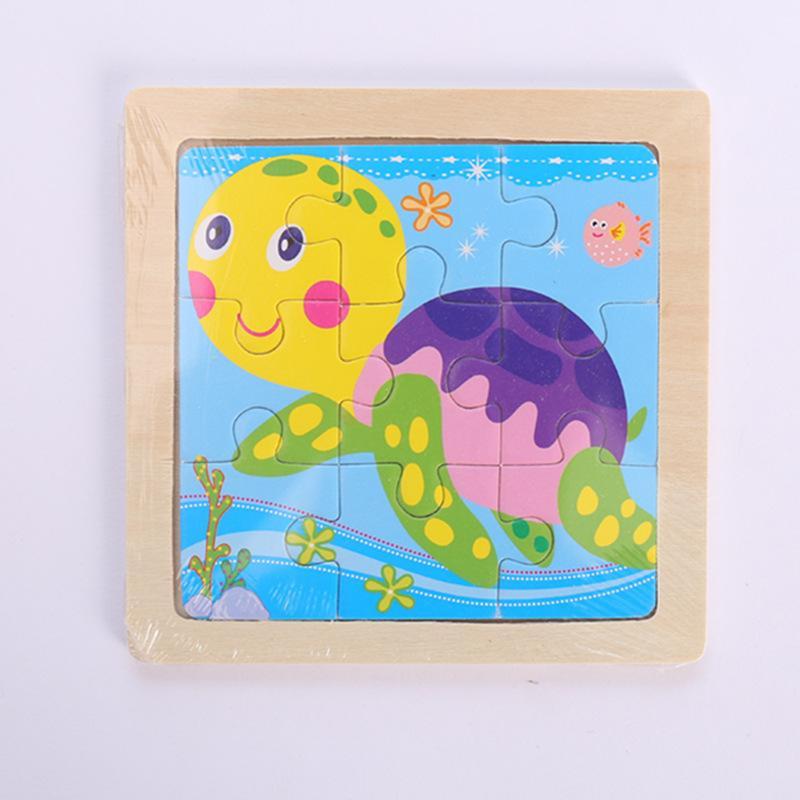 Wooden Children Cartoon Early Education Puzzle Toy