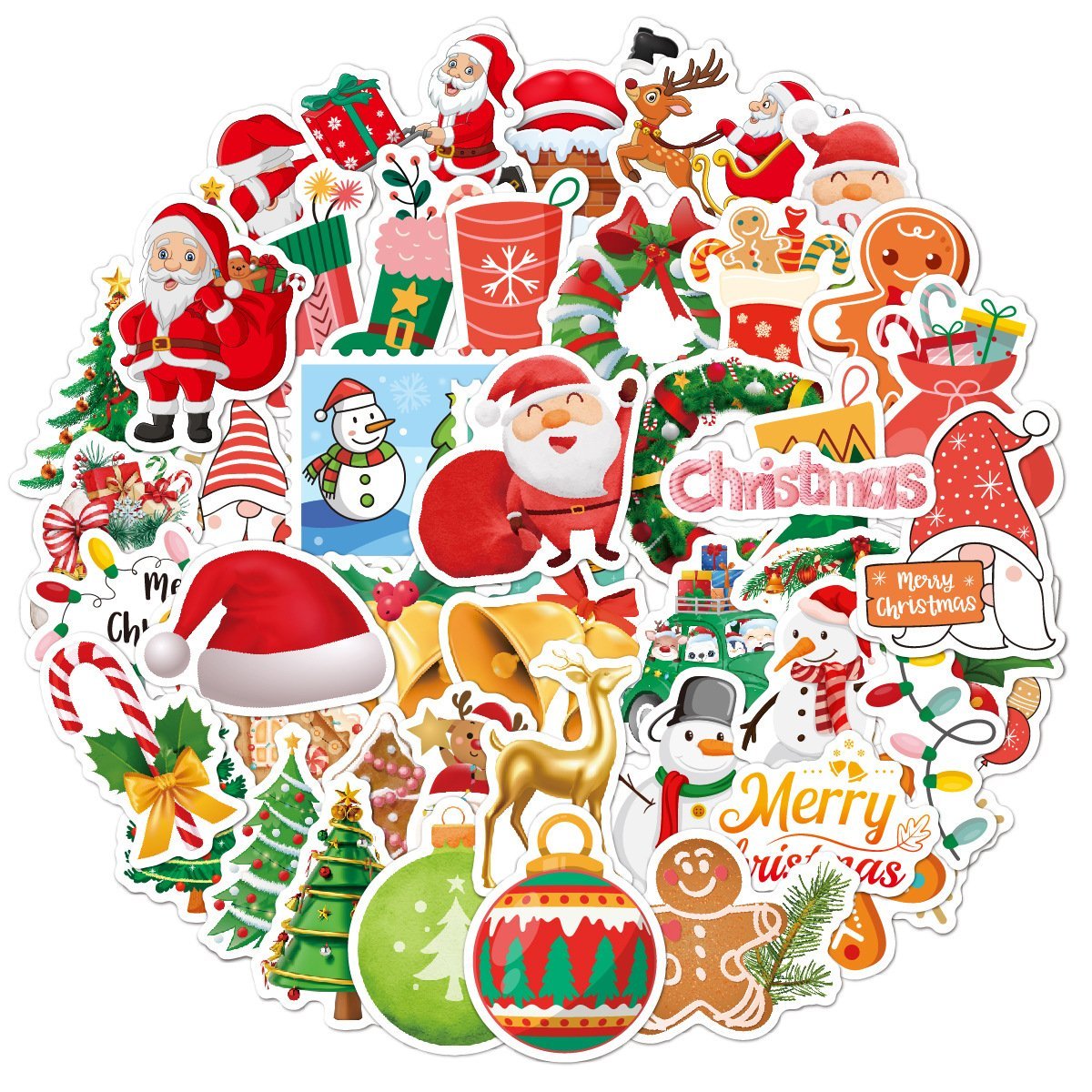 50pcs/set Christmas Sticker Party Decoration Sticker