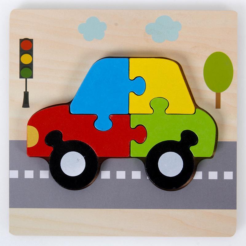 Wooden 3d Three-dimensional Buckle Jigsaw Puzzle for Children