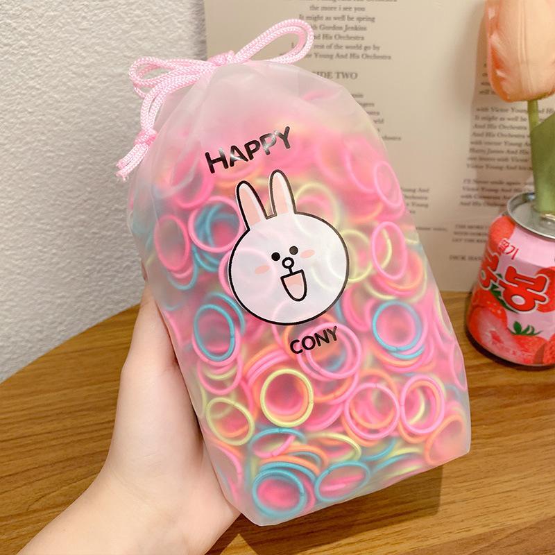 300 Pcs/bag Children's Rubber Band Hair Tie