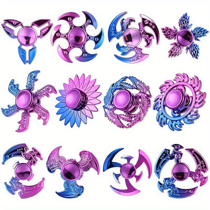 12pcs Fidget Spinners High Speed Manual Spinner Stuffed Toys