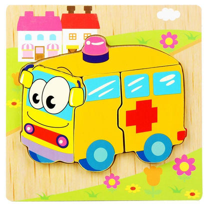 Wooden 3d Three-dimensional Buckle Jigsaw Puzzle for Children