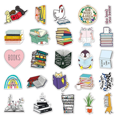 50pcs Reading boook Graffiti Stickers