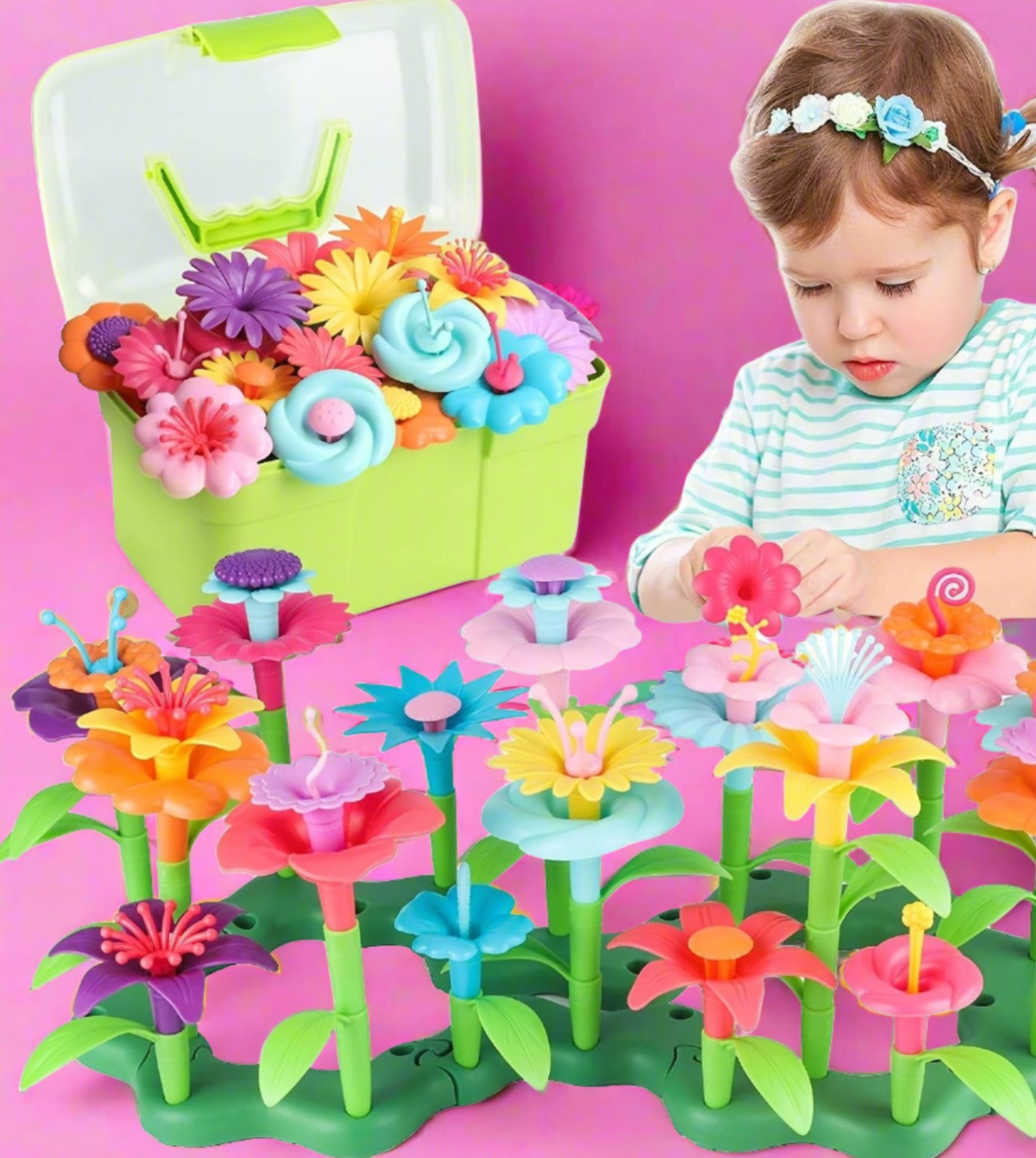 72pcs Flower Garden Building Set: STEM Educational Activity