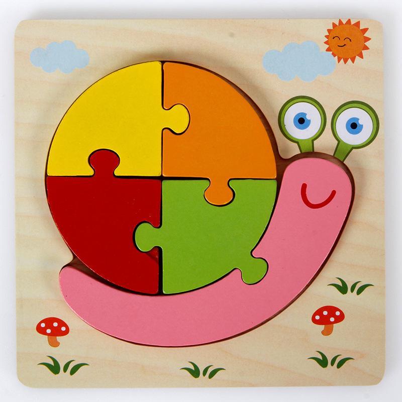 Wooden 3d Three-dimensional Buckle Jigsaw Puzzle for Children