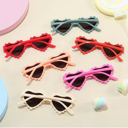 6 Pieces Of Boys And Girls PC Love Cute Sunglasses