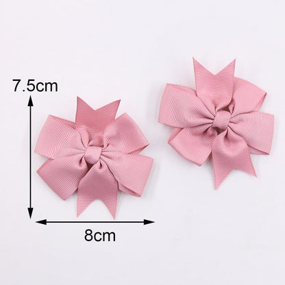 5pcs/set Baby's Headdress Bow Duckbill Clip Hairpin