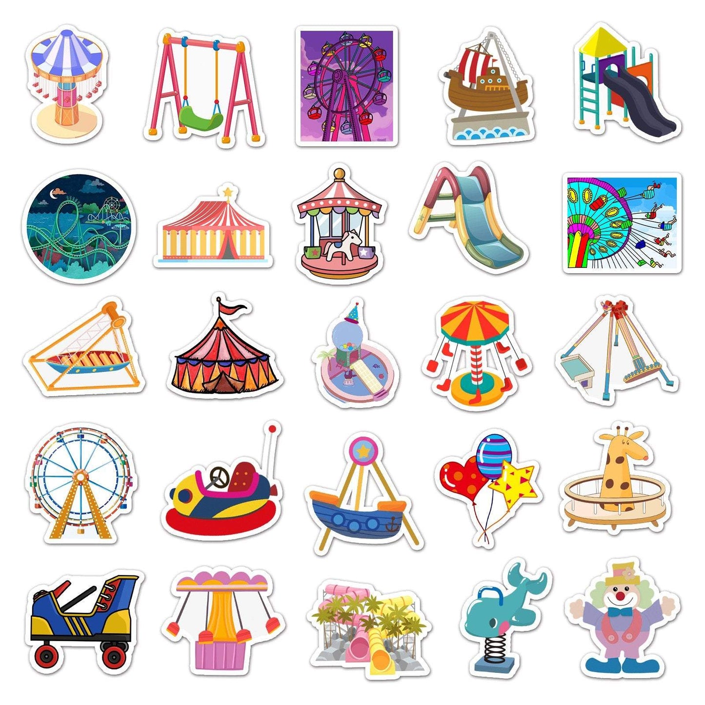 50pcs Non-repeating Waterproof Playground Graffiti Stickers