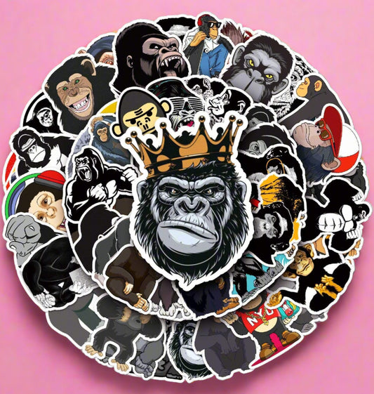 50 Non-repeating Orangutan Waterproof Graffiti Stickers