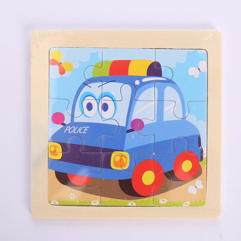 Wooden Children Cartoon Early Education Puzzle Toy