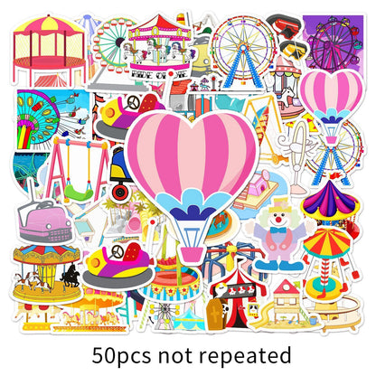 50pcs Non-repeating Waterproof Playground Graffiti Stickers