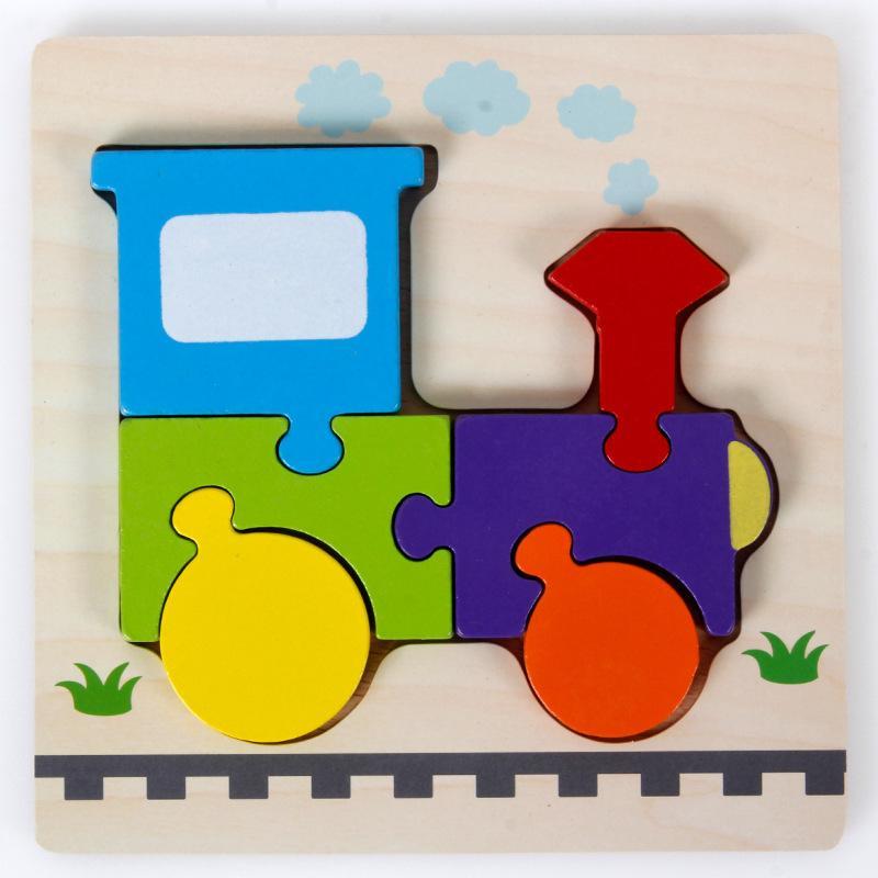 Wooden 3d Three-dimensional Buckle Jigsaw Puzzle for Children