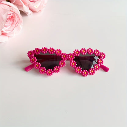 7pcs 7 Colors Flower Fashion Glasses Boys And Girls