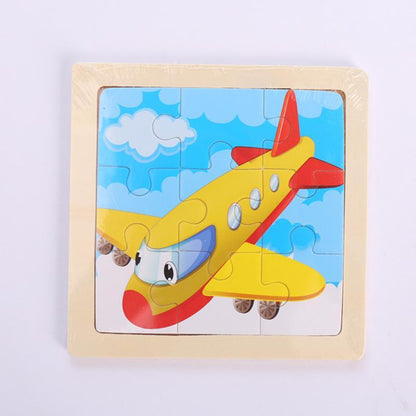 Wooden Children Cartoon Early Education Puzzle Toy