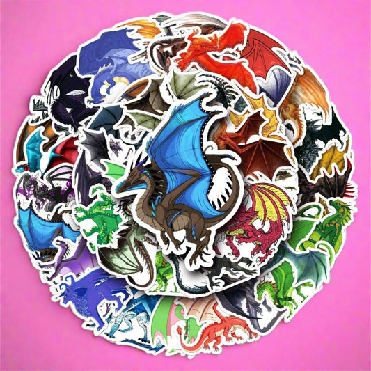 50pcs Non-repeating Dragon Waterproof Graffiti Stickers