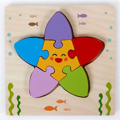 Wooden 3d Three-dimensional Buckle Jigsaw Puzzle for Children