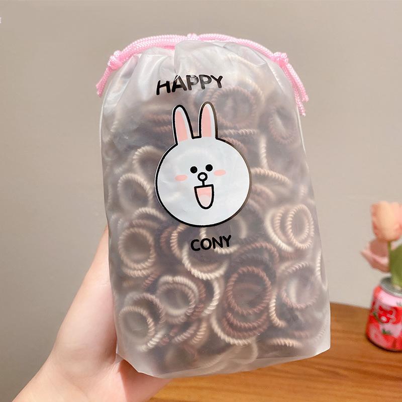 300 Pcs/bag Children's Rubber Band Hair Tie