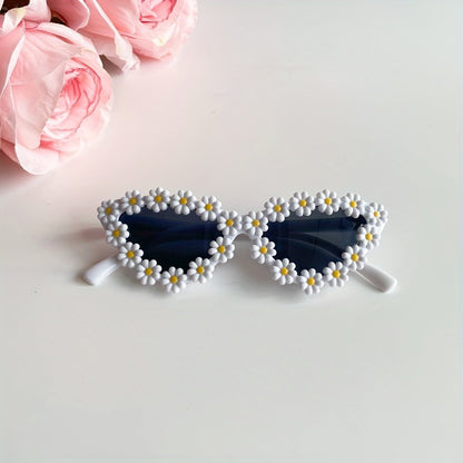 7pcs 7 Colors Flower Fashion Glasses Boys And Girls