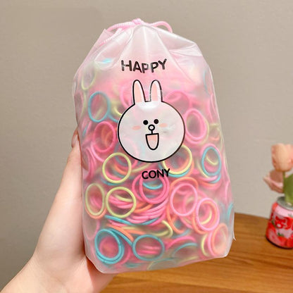 300 Pcs/bag Children's Rubber Band Hair Tie