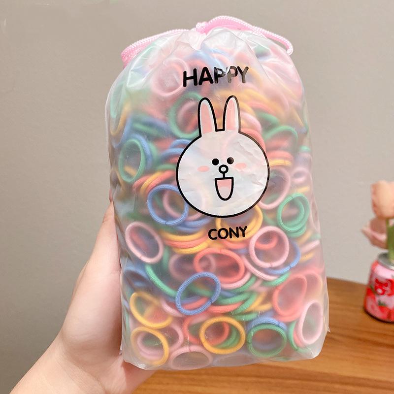 300 Pcs/bag Children's Rubber Band Hair Tie