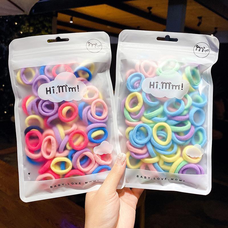 50 Children's Rubber Band Hair Band Head Rope Towel Ring Hair Accessories Female