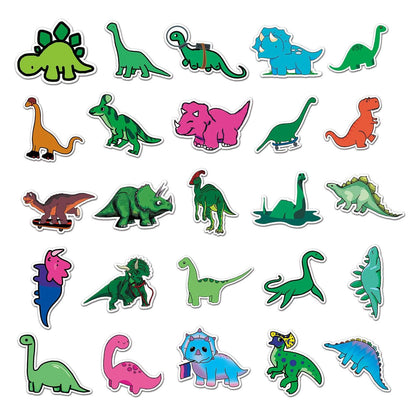 50 Cute Little Dinosaur Stickers Not Repeated