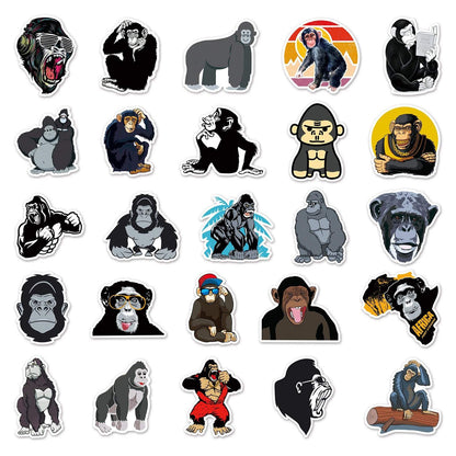 50 Non-repeating Orangutan Waterproof Graffiti Stickers