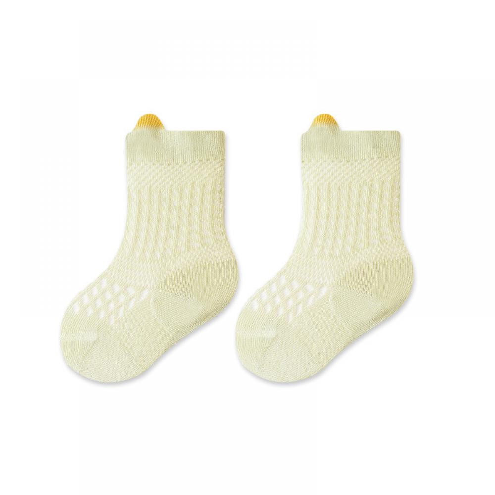 2PCS Baby socks mesh breathable baby medium socks boneless combed cotton ear lifting children's socks Class A Baby Wholesale Clothes