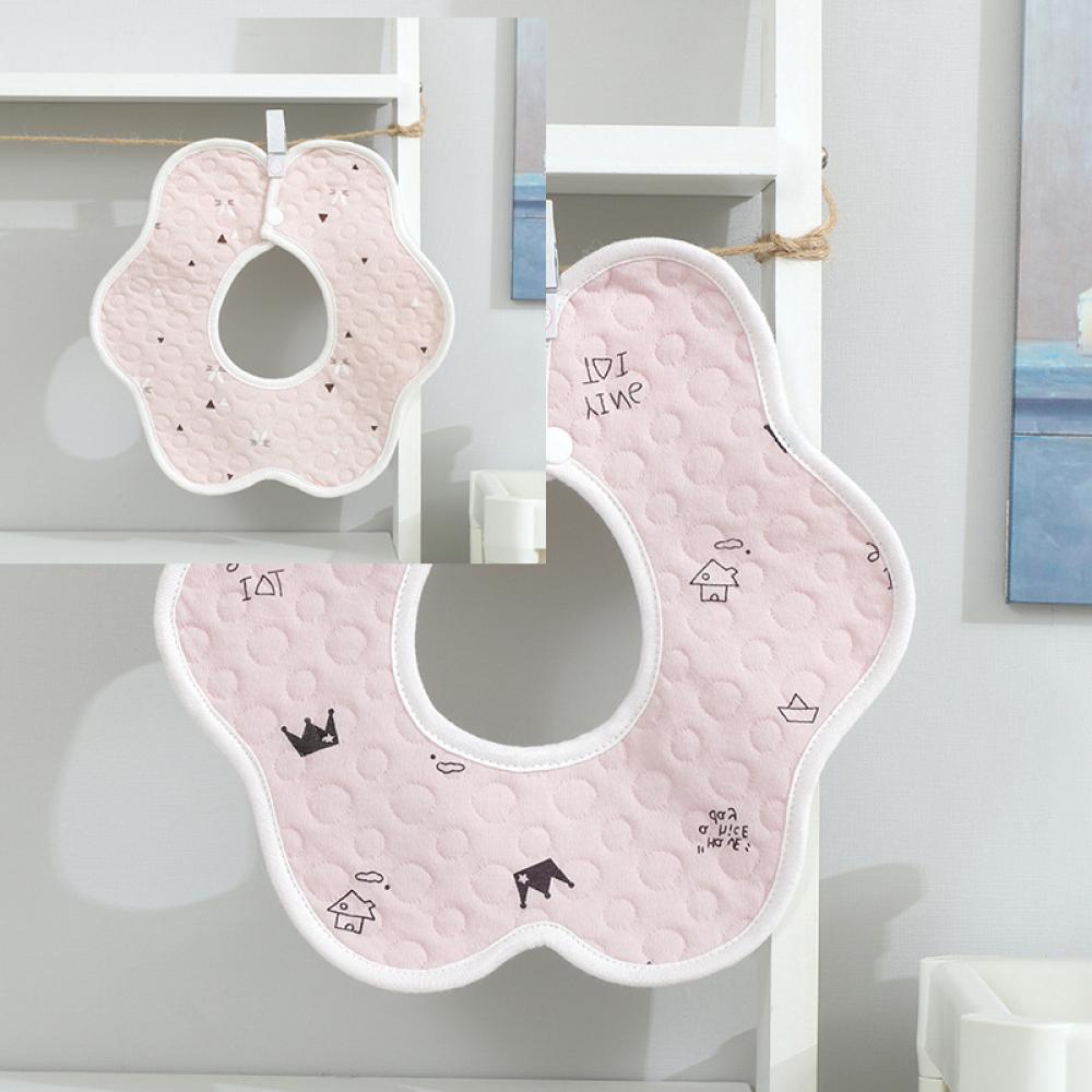 5PCS Baby Bib Cotton Yarn Soft 360 Degree Thin Saliva Towel