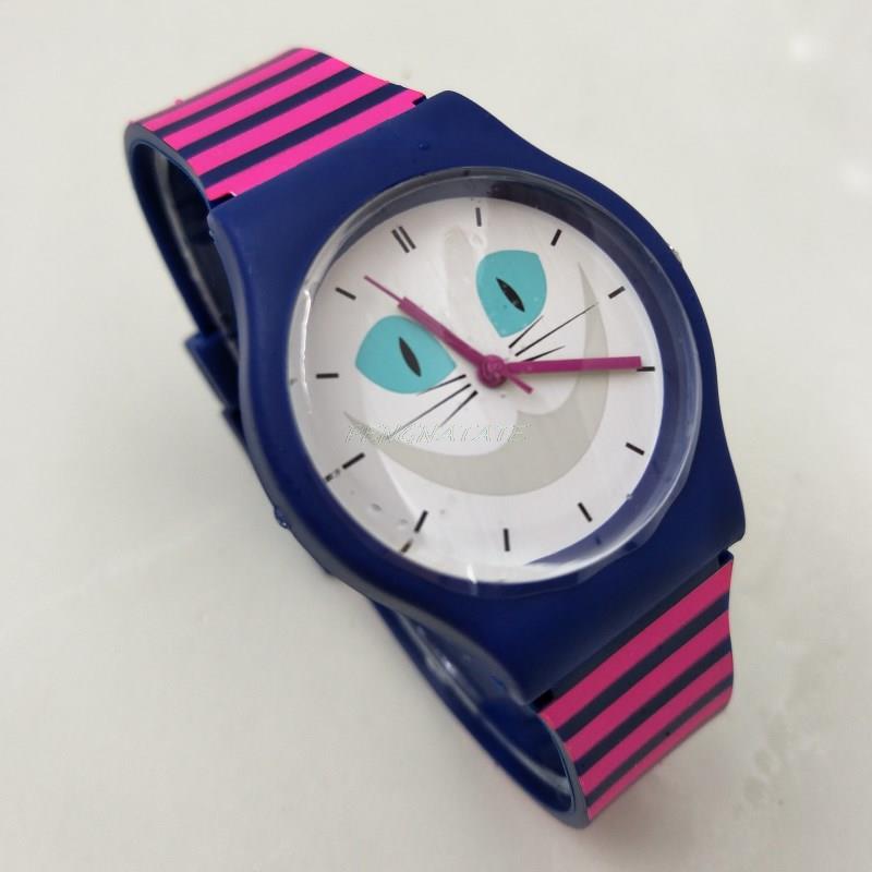 Analog Girl's Watch With Stealth Cat Dial