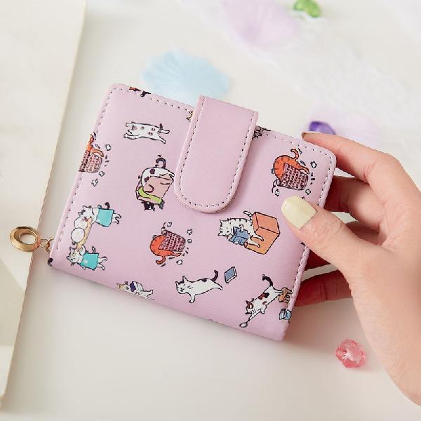 Women Cartoon Printed Money Bags