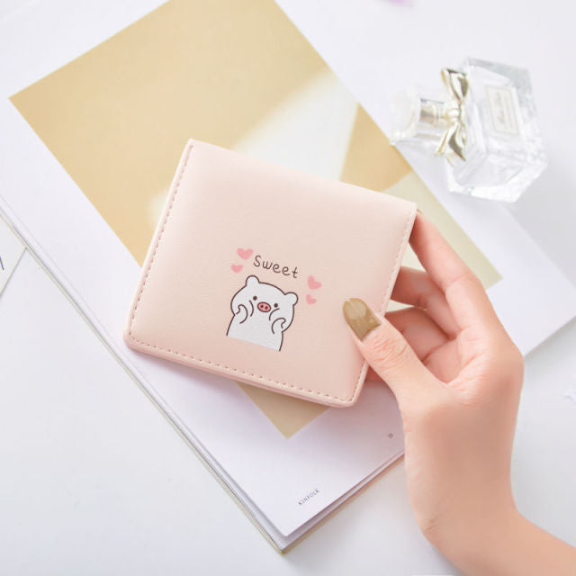 Women Cartoon Printed Money Bags