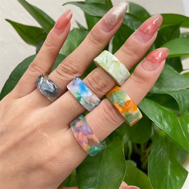 Acrylic Transparent Gradient Rings