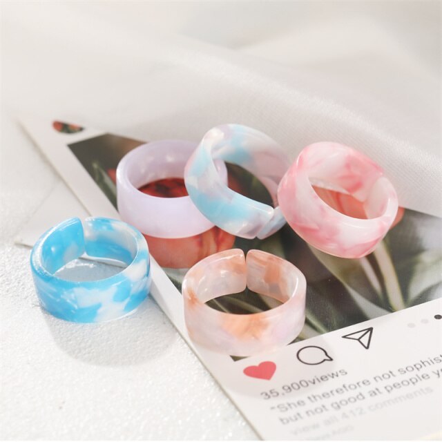 Acrylic Transparent Gradient Rings