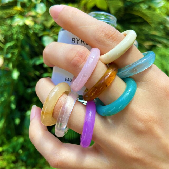 Acrylic Transparent Gradient Rings