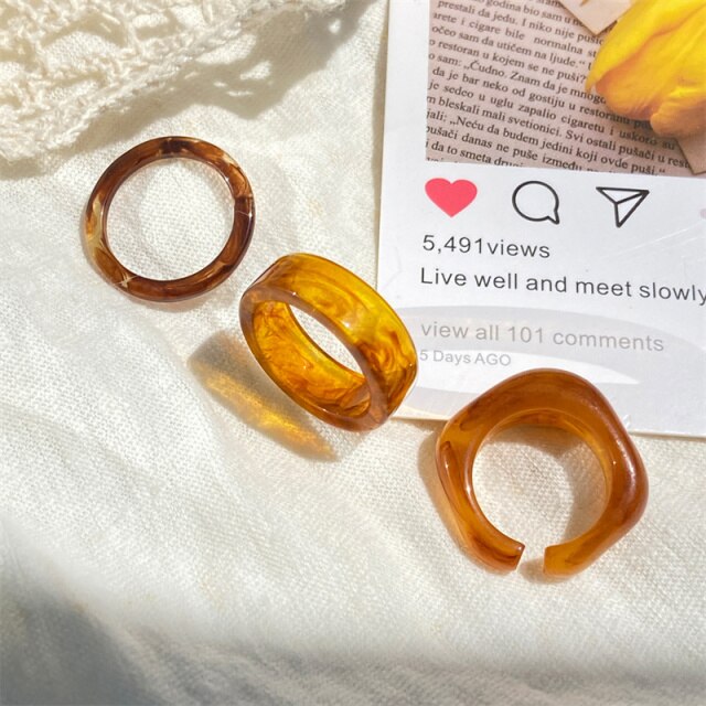 Acrylic Transparent Gradient Rings