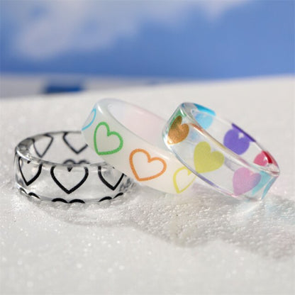 Acrylic Transparent Gradient Rings