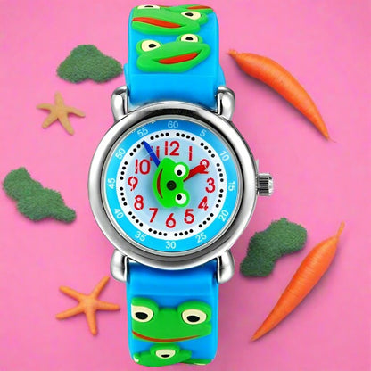 30M Waterproof Boy's Educational Jovial Frog Watch