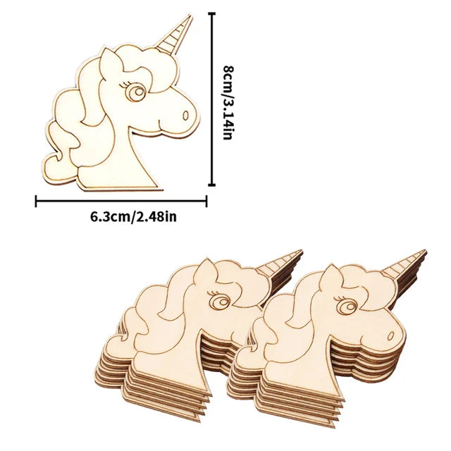 10pcs/set Unicorn Wooden DIY Painting Kit