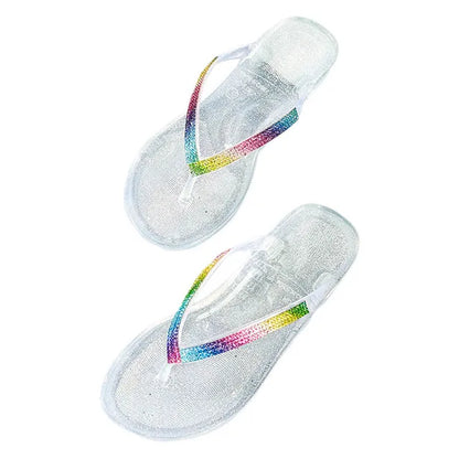 Woman Glitter Rainbow Flip-Flops